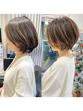 バンプ ギンザ(BUMP GINZA) 30代40代50代ショート白髪ぼかし銀座丸みくびれ井