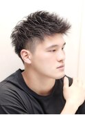 ツーブロック刈り上げショートアップバング短髪束感ビジネス