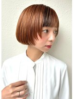 カバーヘアアンドスパ ブリス 浦和(COVER HAIR&SPA bliss) ショートボブ/インナーカラー/オレンジブラウン/透明感p浦和