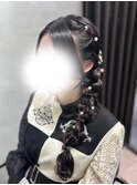 サイド編みおろし