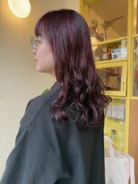 ヒントステーション(HINTSTATION)&nbsp;〈浅草 半個室〉カシスピンク×ふわパーマ