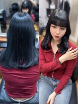 ルアナ 名古屋店(Luana)&nbsp;髪質改善縮毛矯正とカラーでつくるブルーブラック名古屋名駅亀島