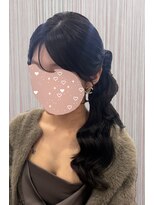 ベルグロー 北新地(BELLEGROW)&nbsp;サイド巻き髪アレンジ｜梅田・北新地ヘアセット
