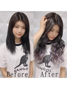 エクステ専門店あるじゃんすー 小倉店 ユニコーン#シールエクステ#デザインカラー#ロングヘア#小倉