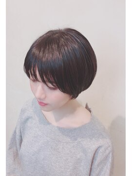 シャンプーボーイ セントラル 博多(SHAMPOO BOY central) ショートボブ×ブルーアッシュ