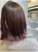 グラデーションカラー 透明感カラー ボブ ラベンダー