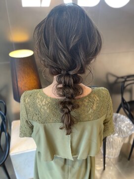 ラボー ノースプラザ店(LA'BO) 【結婚式・成人式・卒業式】編みおろしヘア
