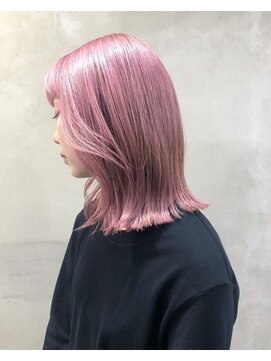 ゲーム 渋谷店(GAME) ダブルカラーツヤ髪ピンクベージュケアブリーチハイトーンボブ