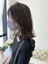 リル(re'll) 《花屋併設》ロブヘアことりベージュニュアンスカラー◎20代30代