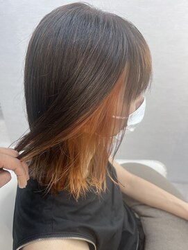 エフェクト(EFFECT hair care & Spa) インナーカラー　オレンジ