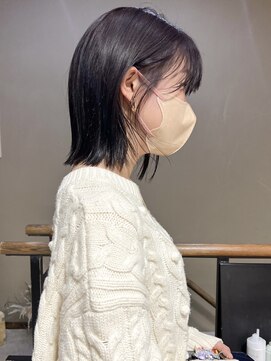 ヘアー アイス ルーチェ(HAIR ICI LUCE) ブリーチなしダブルカラー ラベンダー ラベージュ/落合