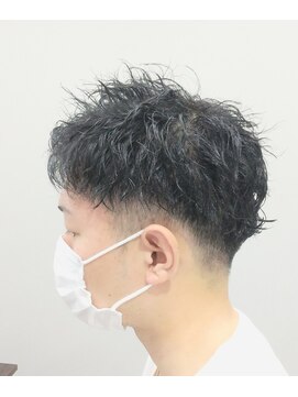 夜髪 ダイヤモンドヘッドクセ毛 ゆるツイストを纏わせたジェル煮込み