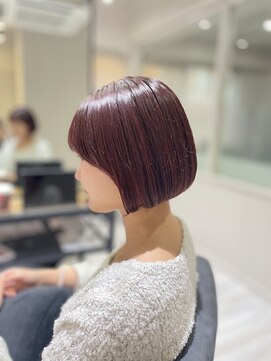 リベラ(LIBERA) お手入れ簡単ミニボブ韓国レッドブラウンハッシュカット★TARO