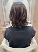 外ハネボブくびれヘア段カットボブルフ絶壁ウェーブアラフォー
