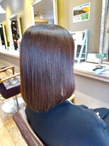 ヘアーメイクロージー 八軒店 (HAIR MAKE ROSY)&nbsp;ミディアムストレート外ハネボブ大人ショート切っぱなしボブ