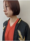 ローズカラー/ワンレンボブ