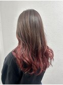 ボルドー　グラデーションカラー