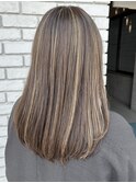 30代40代◎秋カラー◎ベージュハイライト×ミディアムレイヤー
