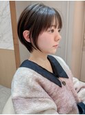 □マロンベージュ/ショート/前髪/レイヤー髪質改善/30代40代50代