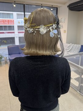 シクネ 新潟駅 万代(SHICUNE) 【新潟駅前】成人式ヘア　ボブアレンジ　ボブ