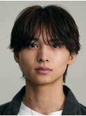 センターパートニュアンスパーマワンカールパーマ韓国コンマヘア