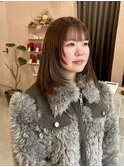 レイヤーカット☆ブリーチなしベージュ