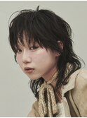 ミディアムレイヤーシャギーハイレイヤーウルフマレットヘア