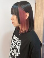 ミュラ(mulah)&nbsp;インナーカラーピンクベージュ似合わせカラー＊艶髪ミディアム