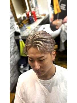 バーバーブロス(BAR BER bro's) メンズバレイヤージュ/ホワイトメッシュ/メンズ