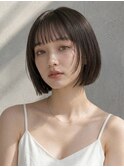 ミニボブフェイスレイヤーゆるめパーマレイヤーカット薄め前髪◎