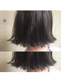 bibito 切りっぱなしハイライト外ハネボブ グレージュ