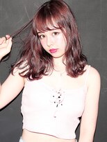 ヘアサロン ガリカ 表参道(hair salon Gallica) 『毛束感 ×pink』☆ひし形シルエット切りっぱなし☆ミディアム