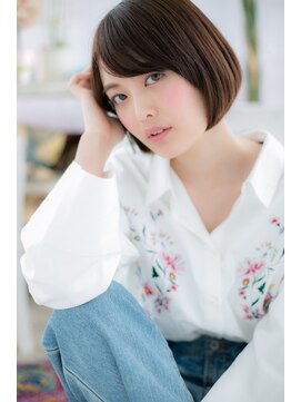 ヘアアンドビューティー ミック(Hair & Beauty miq) 大人かわいい◎ローライト前下がりヘルシーミディb