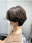 くびれショートボブ×グレージュ♪