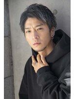 アイヴィー(IVY)&nbsp;小久保style☆暗髪アッシュブラックスリックバックくすみブルー