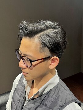 ビーダンディー(Bee dandy) ビジネスフォーマル ツーブロックショート 七三オールバック