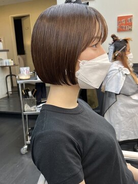 ヒート バイ アンカットラウンジ 渋谷(HEAT by UNCUT&LOUNGE) ミニボブ/切りっぱなしボブ/短めボブ/丸みボブ/暖色ブラウン