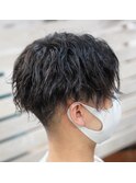 ゆるめの波巻きパーマ