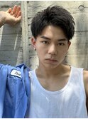 王道アップバング　短髪　メンズカット　名古屋