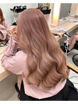 アリープパロット(ALEAP parrot) 艶髪ロングレイヤー/ピンクベージュ【ALEAP parrot/多賀】