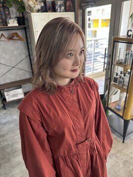 シールドヘアー 沖縄 新都心(C'LD Hair) 【C’LD 】小顔ボブ/ロブ/ミルクティーベージュ/グレージュ/ボブ