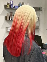 ダブ アオヤマ(DaB AOYAMA)&nbsp;ルーツカラーデザインカラー抜きっぱなしブリーチブロンドヘア