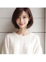 ヘアーズベリー 八戸ノ里店(hairs BERRY)&nbsp;ショートカットひし形ショートボブ前髪あり20代30代40代