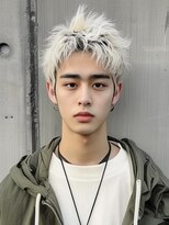 エイチ(H)&nbsp;xスパイキーショート/ブルーブラック/韓国マッシュ