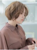 センターパートフレンチカジュアルボブパーマc6上尾20代30代40代