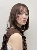 簡単スタイリング/伸ばしかけヘア/小顔ヘア/ブリーチなしカラー