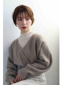 ナチュラルショートミニウルフチェリーブラウン20代30代40代50代