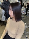 ハーフアップシースルーマッシュハイライト40代50代姫カット