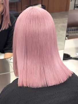 ニコ トウキョウ 渋谷(nico TOKYO) ホワイトピンクダブルカラーミルクティーベージュロングレイヤー