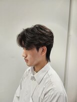 アッシュ 池上店(Ash) メンズフェザーパーマセンターパート刈り上げニュアンスパーマ